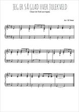 Téléchargez l'arrangement pour piano de la partition de Jeg Er Så Glad Hver Julekveld en PDF